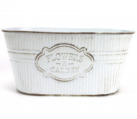 Metall-Jardiniere "Flowers&Garden" kl. Metall-Jardiniere "Flowers&Garden" kl.