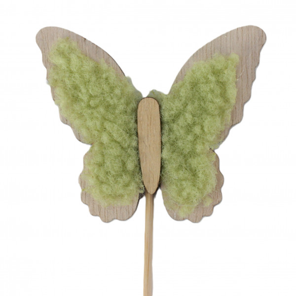 Woll-Holz Schmetterling "Dolly" Stecker