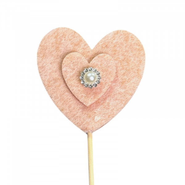 Filzherz Brilli Stecker
