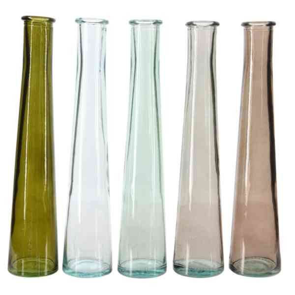Glas Recycl. Vase 5f.s