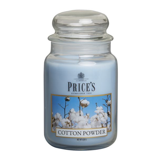 LARGE JAR Kerze 630g Cotton Powder
