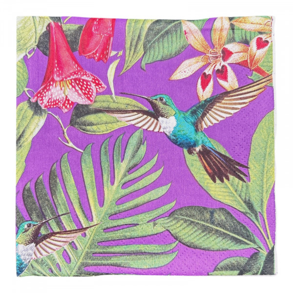 20 Servietten "Paradise deep purple"