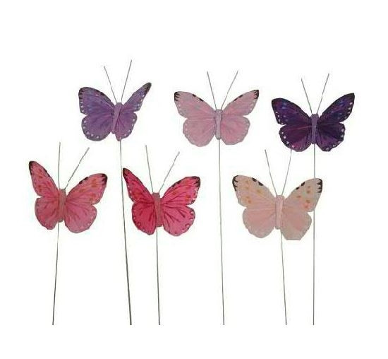 Federschmetterling 6f sort.