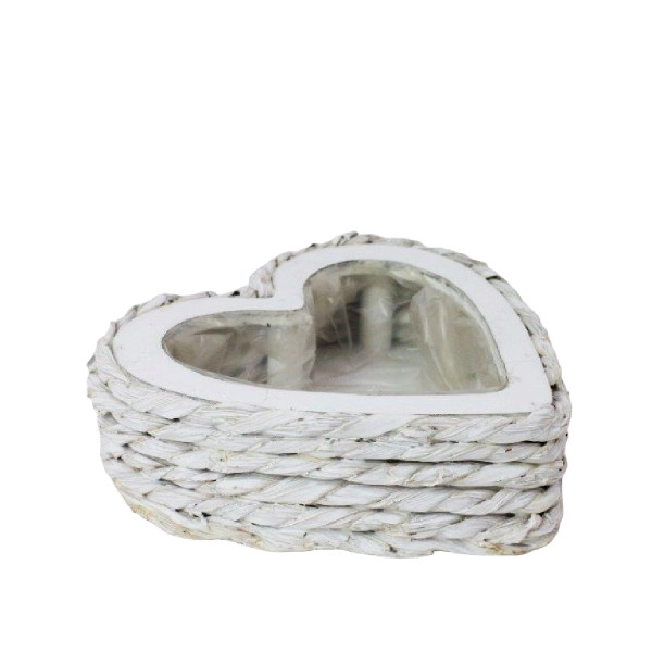 Holz-Herz Pfanzgefäß Minga