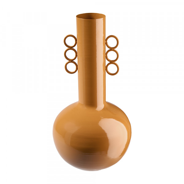 Vorbestellung: (438) Vase Metall mit Ringen x6