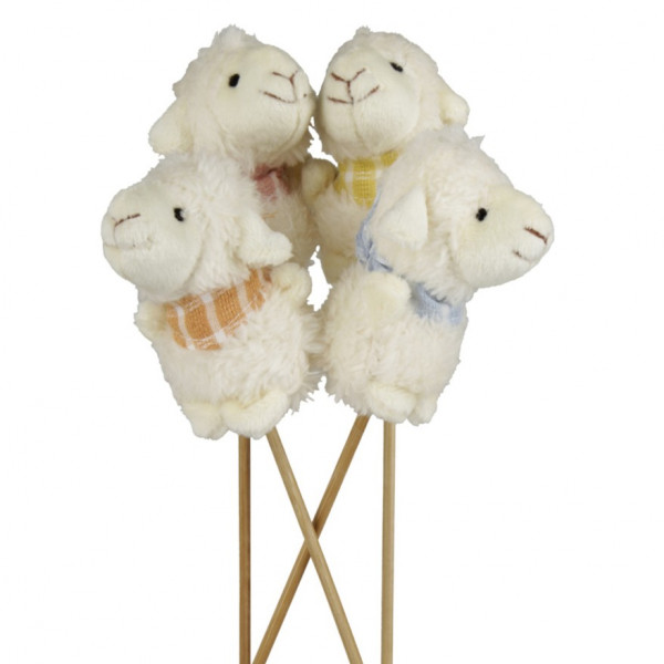 Stoff-Schaf mit Halstuch am Pick 4fach