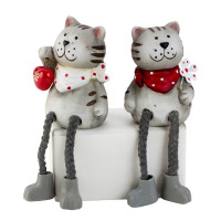 Keramik-Katze mit Schlenkerbeinen Keramik-Katze mit Schlenkerbeinen