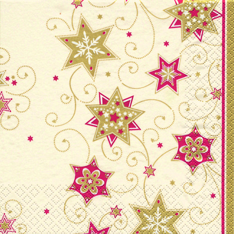 20 Servietten Weihnachten "Stars&Swírls"