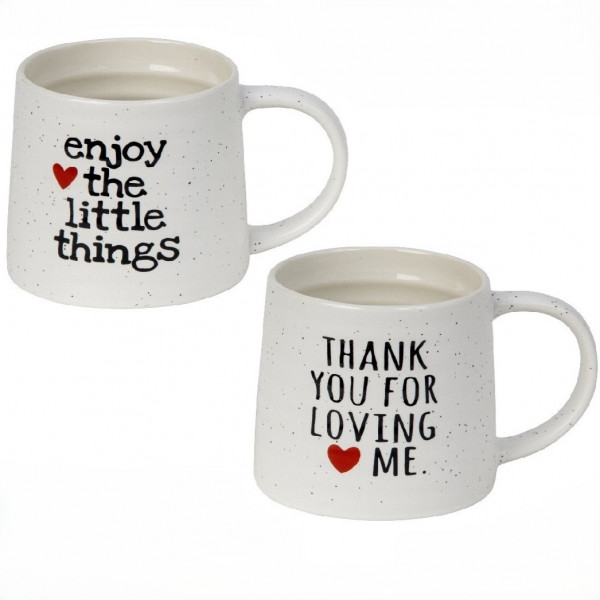 Porzellan-Tasse m. herzlichem Spruch