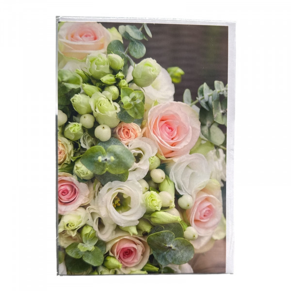 Grußkarte "flowers" mit Kuvert neutral