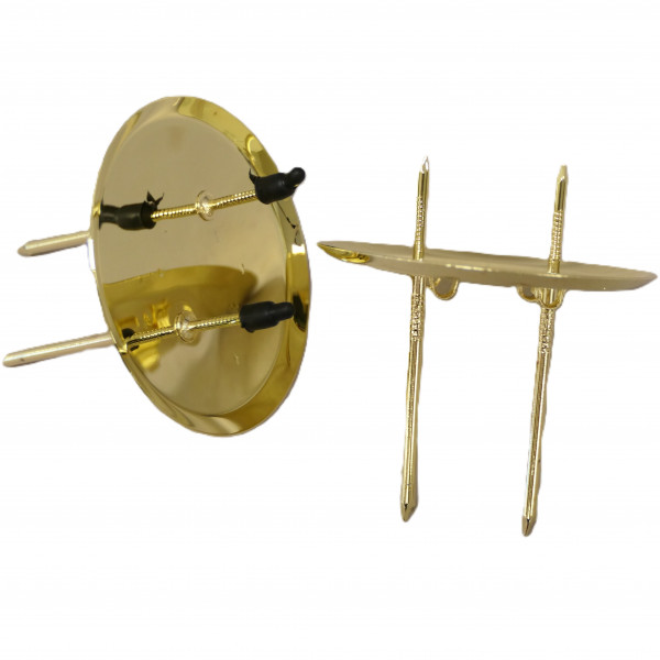 Metallkerzenhalter mit 2 Picks