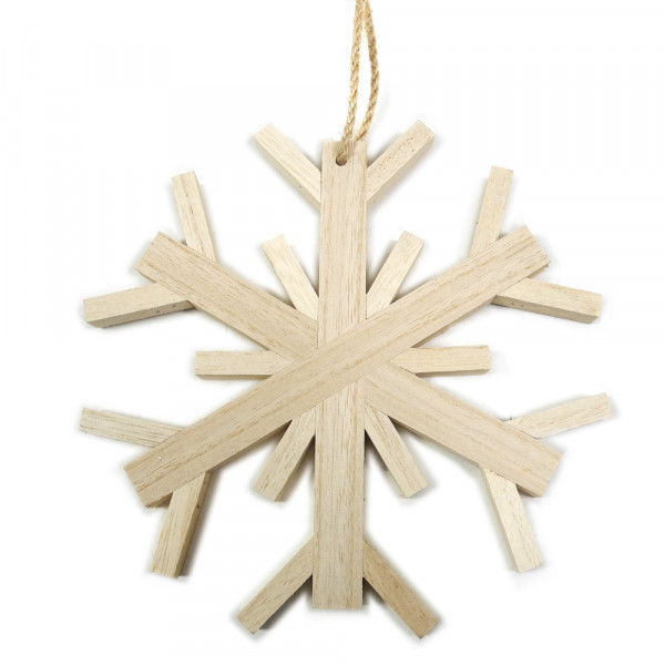 Holz-Schneeflocke z Hängen