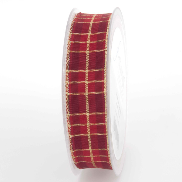 Stoffband "Weihnachtskaro"