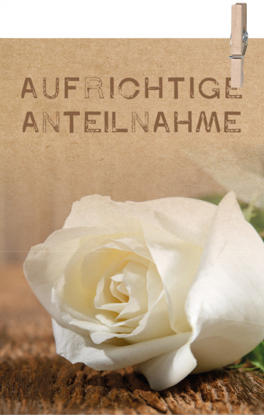 Trauerkarte MINI &quot;cottage&quot;-&quot;Aufrichtige Anteilnahme