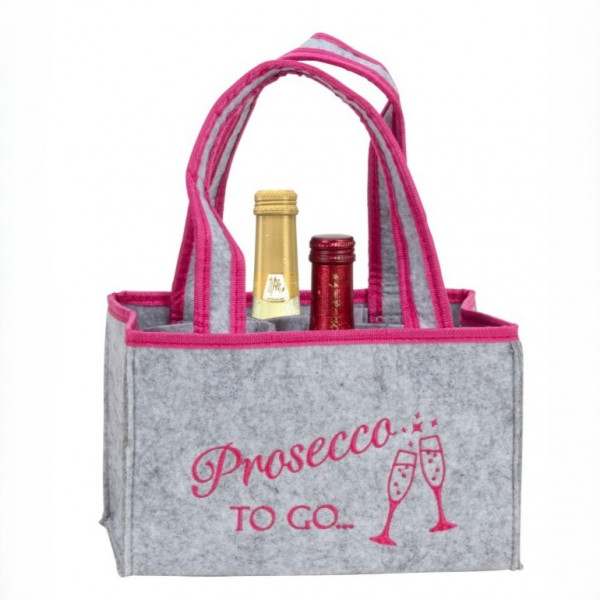 Filz-Tasche für 6 Flaschen "Prosecco to go"
