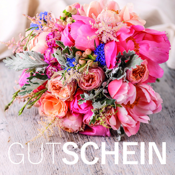 Gutschein "Blumenbouquet" quadratisch inkl. Umschlag