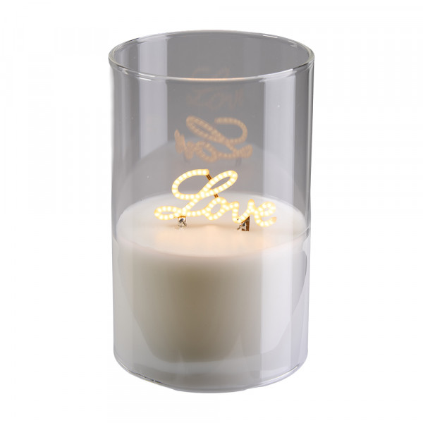 Vorbestellung: (185) LED-Kerze im Glas mit Timer