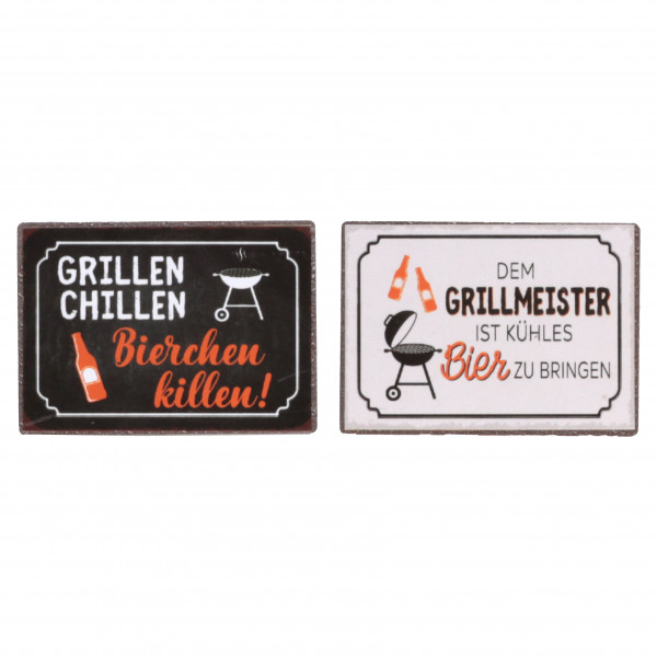 Magnetschild &#039;Grillen&#039;, 2sort