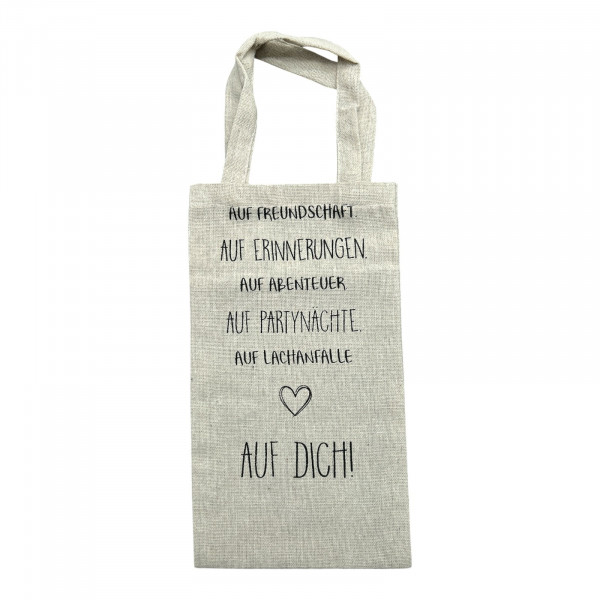 Leinen-Geschenksbeutel &quot;Auf Dich&quot;