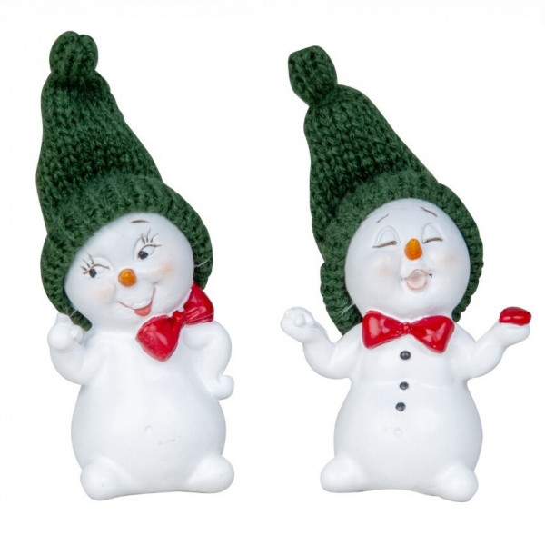 (ab 15.9. erhältlich) Poly-Schneemänner lustig 2f sort.