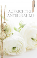 Trauerkarte MINI "pure"-"Aufrichtige Anteilnahme Trauerkarte MINI "pure"-"Aufrichtige Anteilnahme