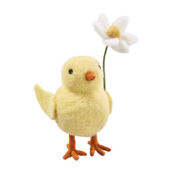 Wollküken mit Blume