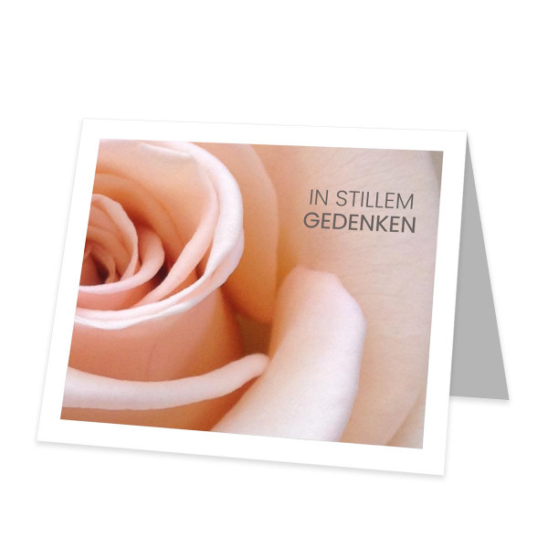 Trauerkarte MIDI mit Kuvert ''In stillem gedenken'