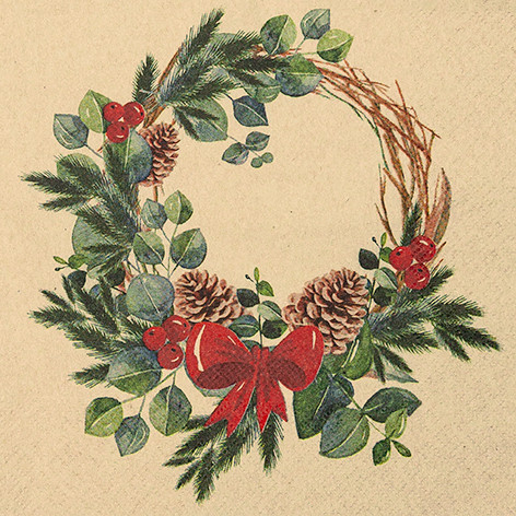 20 Servietten "Natural Wreath"