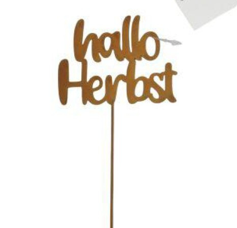 Metall-Stecker Hallo Herbst