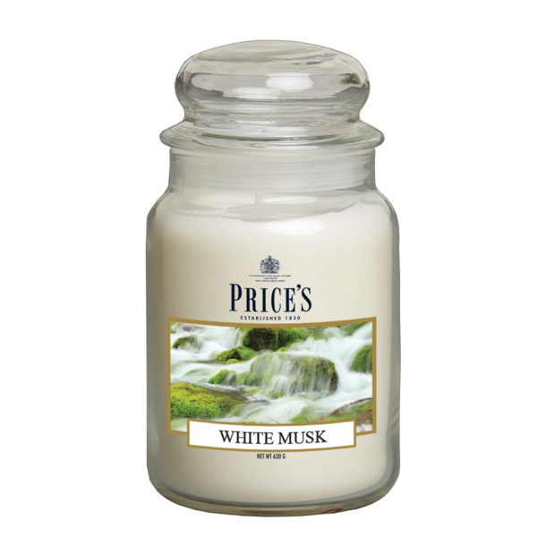 LARGE JAR Kerze 630g White Musk