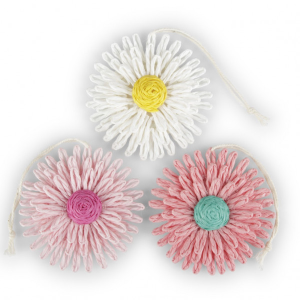 Papier-Blüte am Hänger 3fach