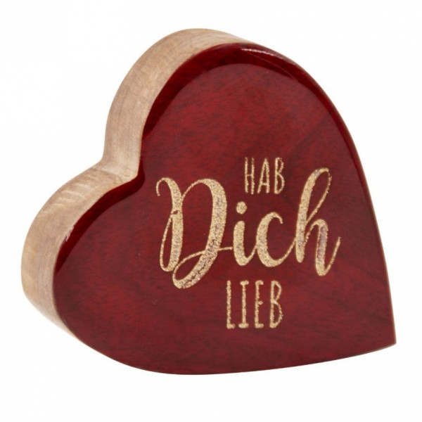 Herzdeko aus Holz "Hab dich lieb"