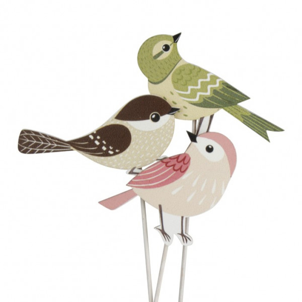 Holz-Vogel am Pick 3fach