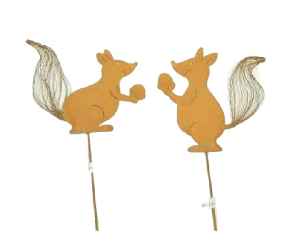 Metall-Stecker Eichhörnchen 2f sort.