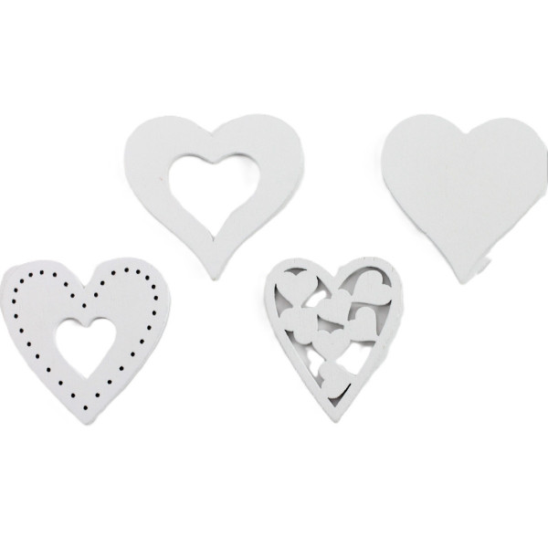 Holz-Herz Streu Ravenna 4fach sort.