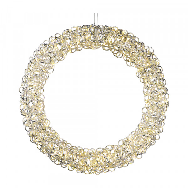 Alu-Kranz 140 Lichter outdoor mit Kabel