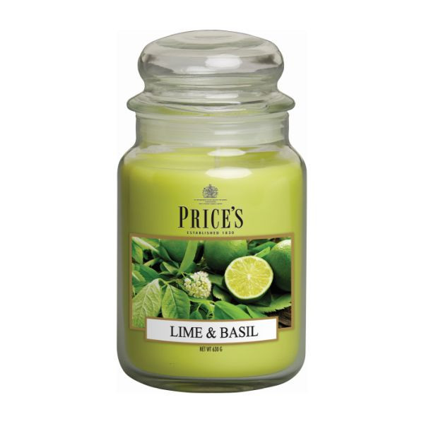 LARGE JAR Kerze 630g Lime &amp; Basil