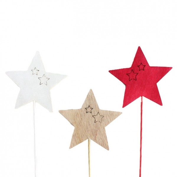 Holz-Stern Saranda Stecker