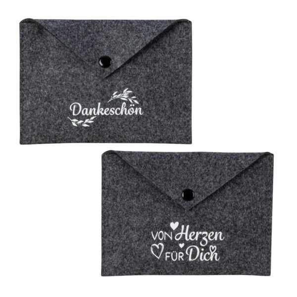 Filz Umschlag "Dankeschön - Für Dich" 2f