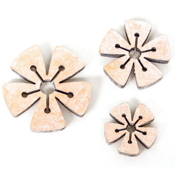 Holz-Pusteblume sort. 3 Gr