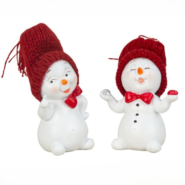 (ab 15.9. erhältlich) Poly-Schneemänner lustig 2f sort.