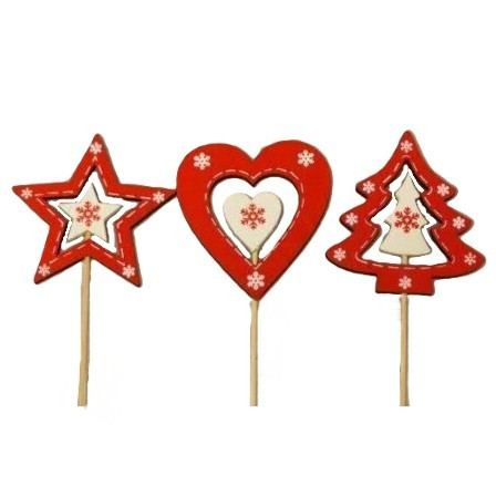 Holz-HerzBaumTanne Stecker 3f sort.