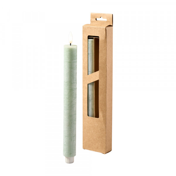 LED-Rustik Stabkerze m. Timer