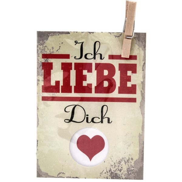 Vintage-Geschenkskärtchen &quot;Ich liebe dich&quot;