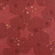 20 Servietten Weihnachten "Starshine Red"