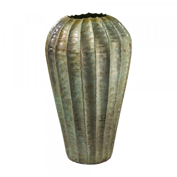 Vorbestellung: (025) Vase,Alu,konisch,Faltenoptik