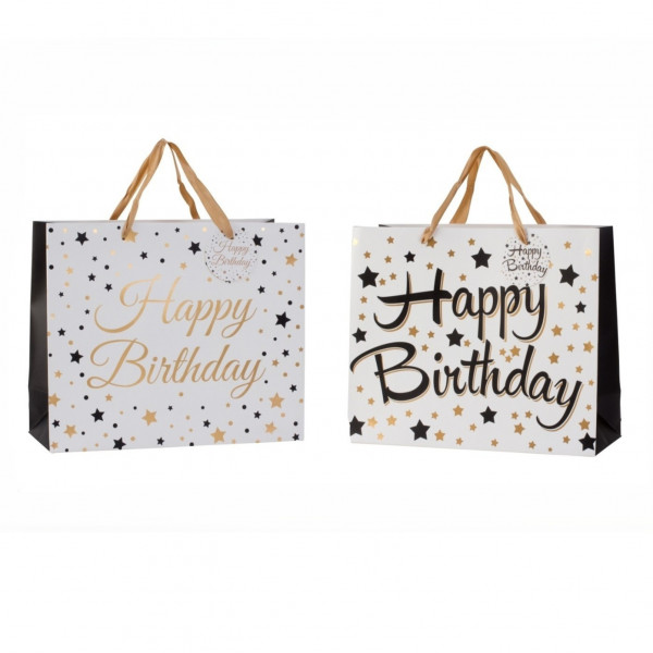 Papier-Geschenktüte "Happy Birthday" 2f.sort.