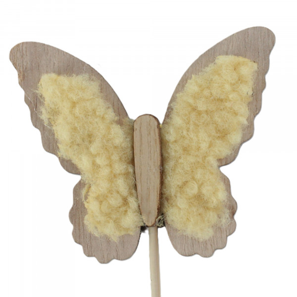 Woll-Holz Schmetterling "Dolly" Stecker