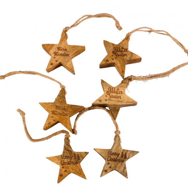 Holz-Sternhänger &quot;Glücksstern&quot;