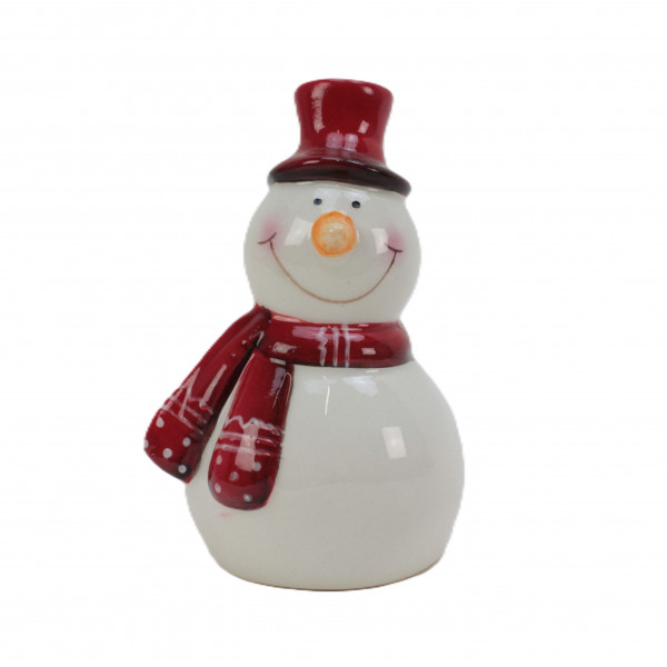 (ab 15.9. erhältlich) Keramik-Schneemann Poldi